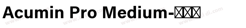 Acumin Pro Medium字体转换
